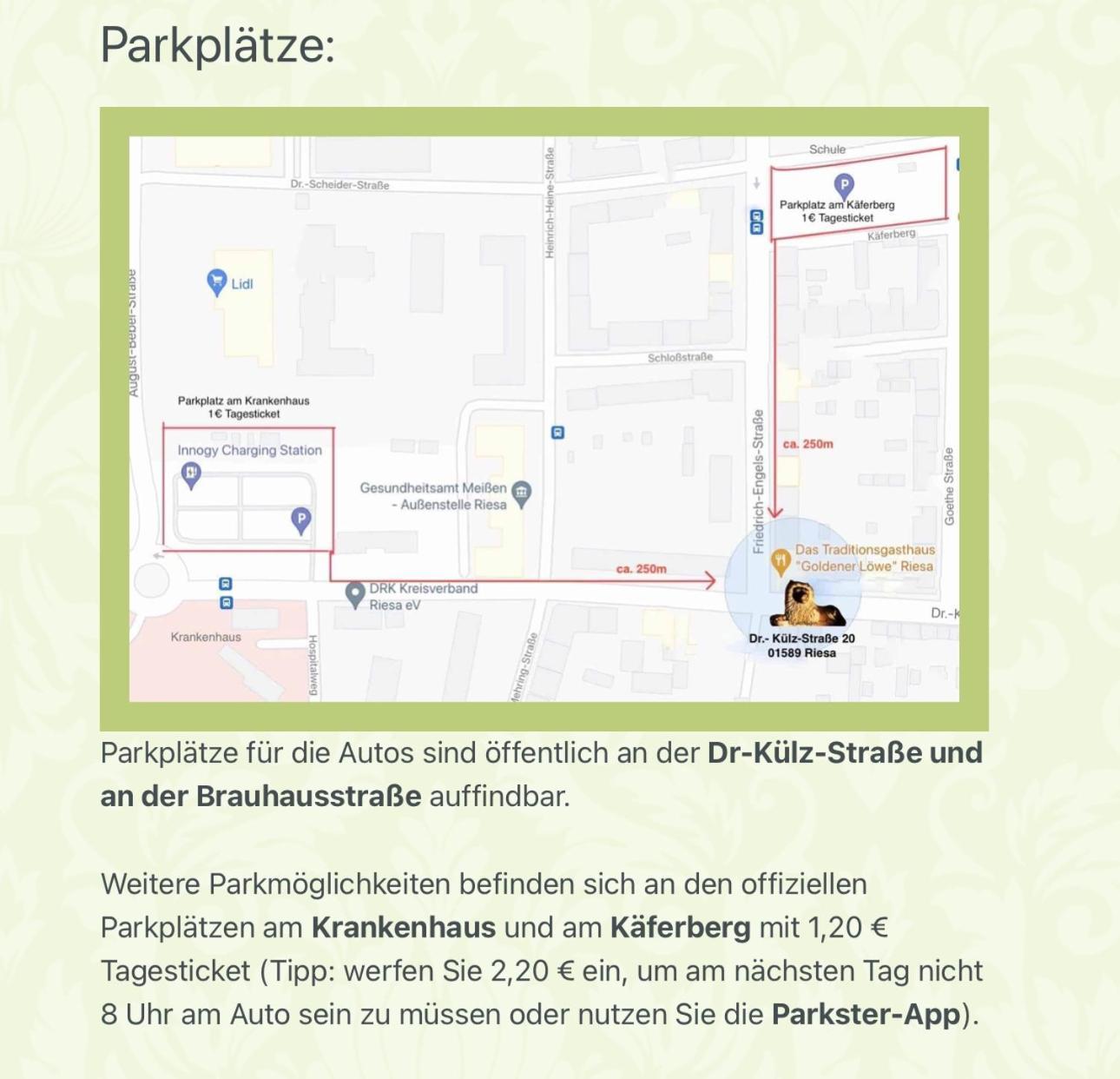 Traditionsgasthaus Goldener Loewe Riesa Restaurant & Pension Exterior photo